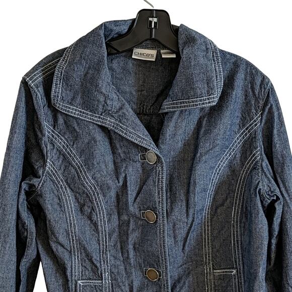 Chicos Button Front Jacket - Picture 2 of 4